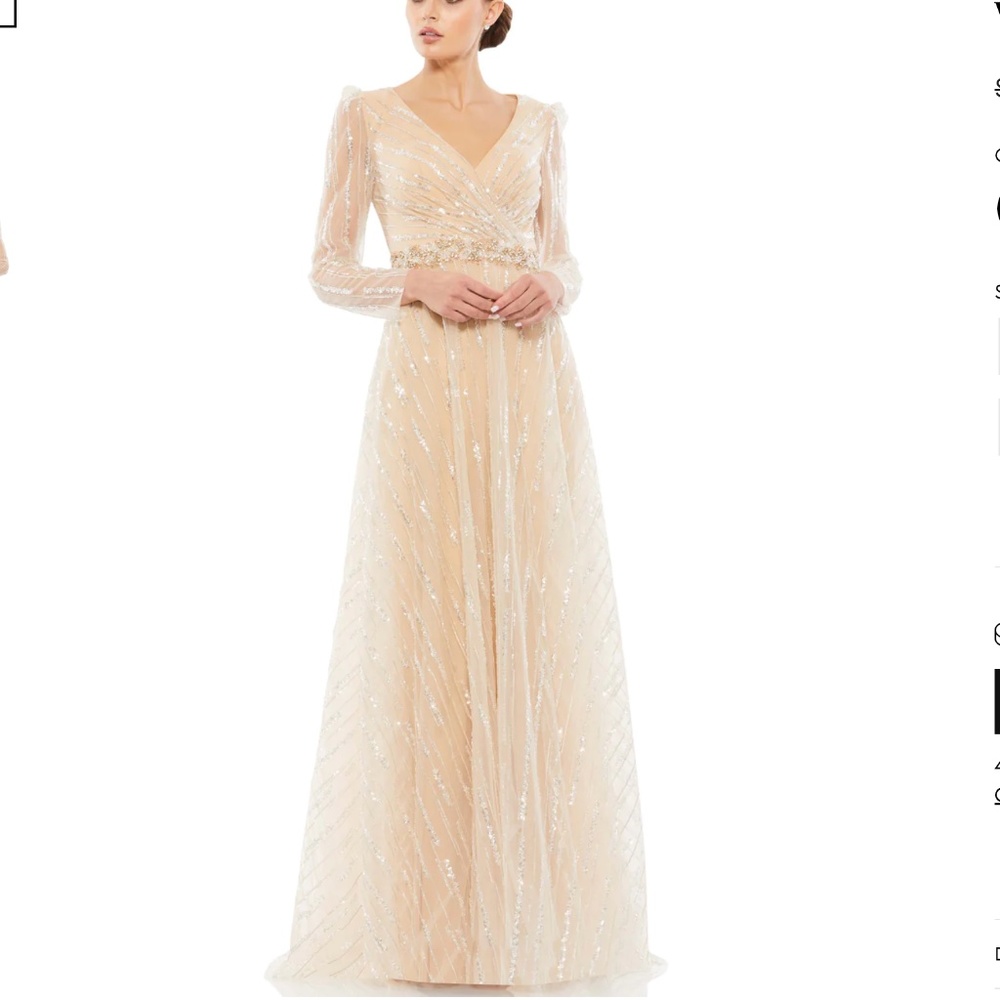 Mac Duggal Champagne Gown